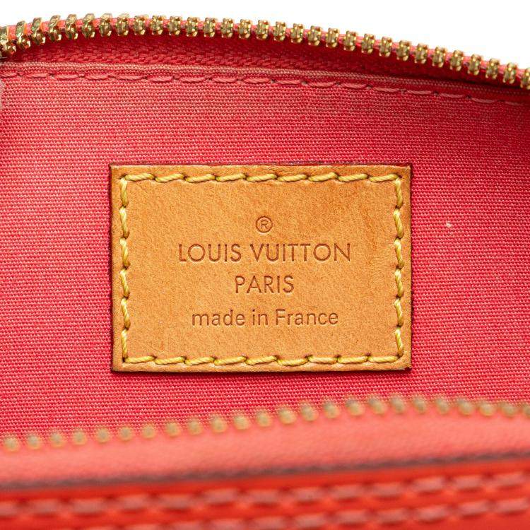 Pre Owned Louis Vuitton Orange Monogram Vernis Alma BB