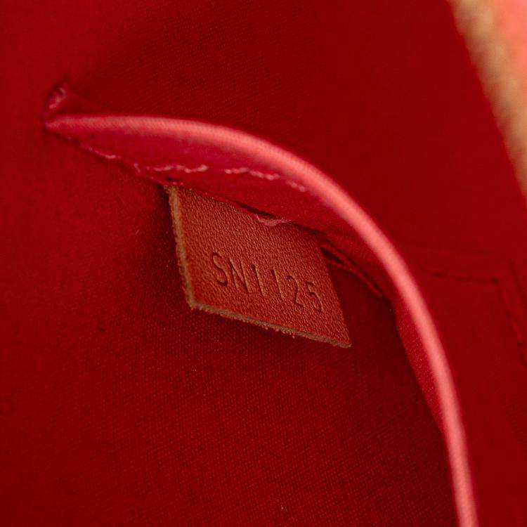 Pre Owned Louis Vuitton Orange Monogram Vernis Alma BB