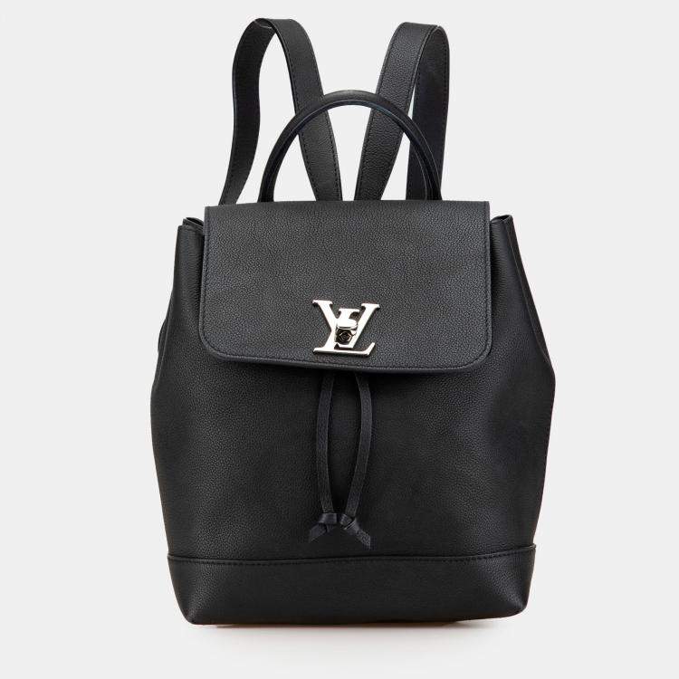 Pre Owned Louis Vuitton Black Taurillon Lockme Backpack