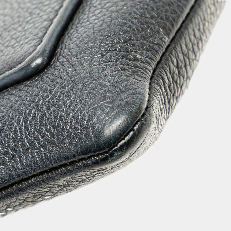 Pre Owned Louis Vuitton Black MyLockMe Chain Pochette