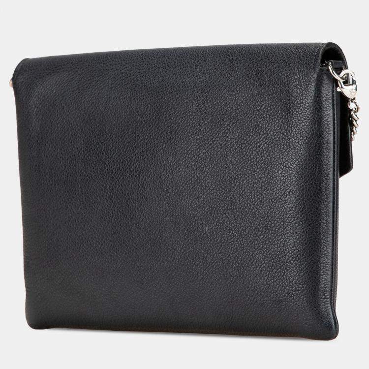 Pre Owned Louis Vuitton Black MyLockMe Chain Pochette