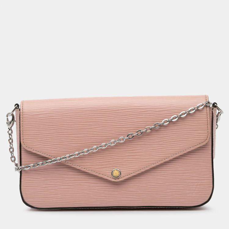 Pre Owned Louis Vuitton Pink Epi Pochette Felicie