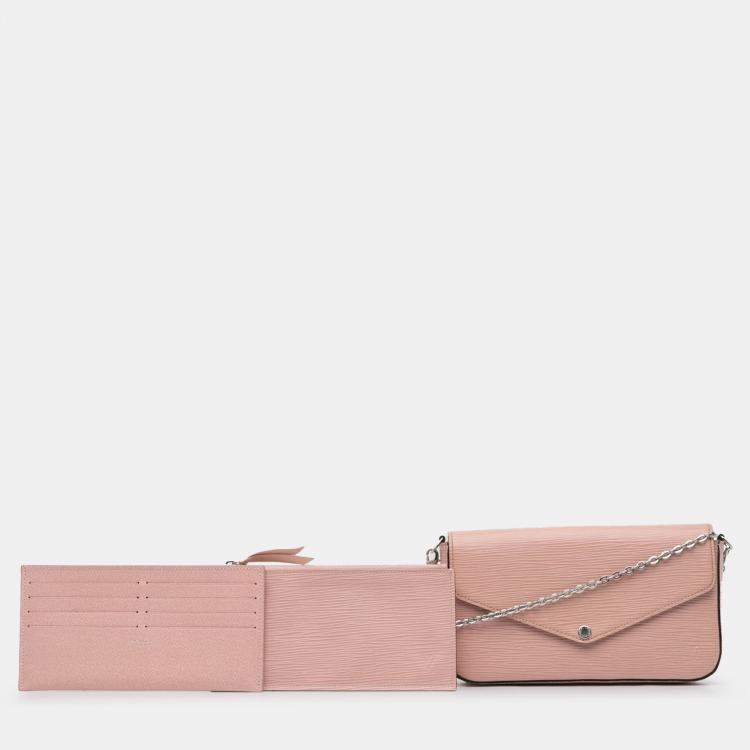 Pre Owned Louis Vuitton Pink Epi Pochette Felicie