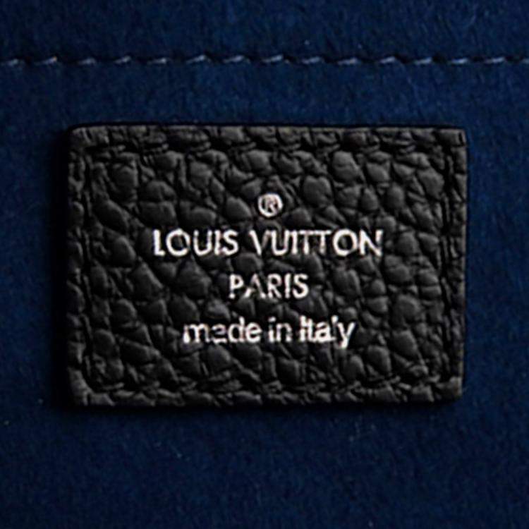 Pre Owned Louis Vuitton Black Blue Taurillon Armand LV Circle 