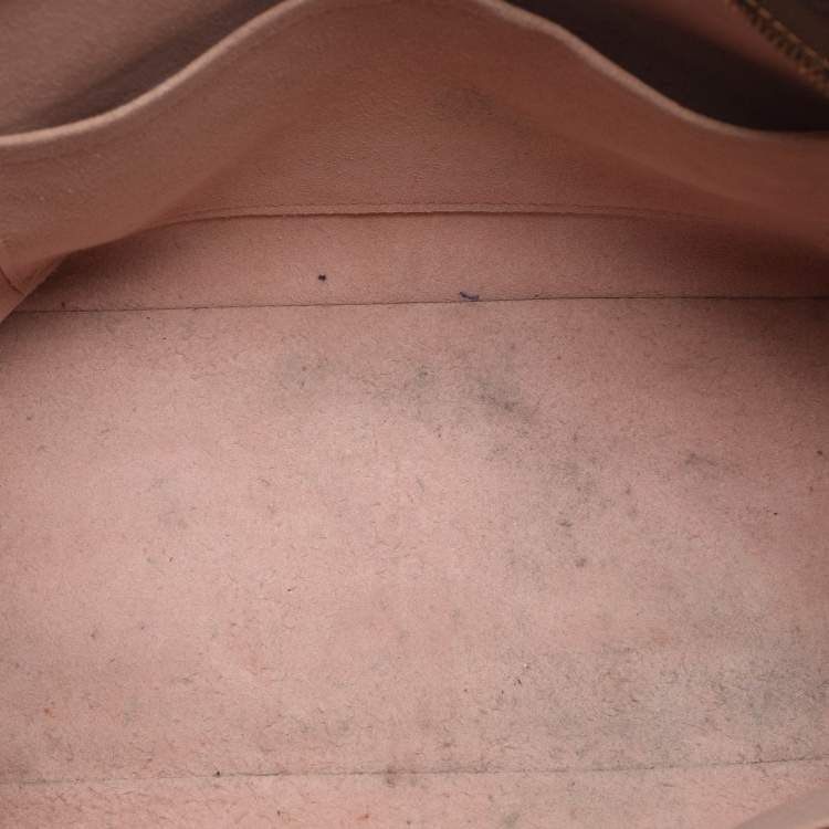 Pre Owned Louis Vuitton Jersey Magnolia Damier Ebene Canvas and Taurillon Leather Bag