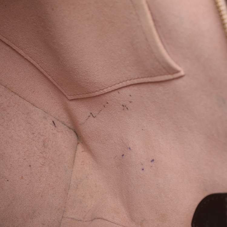 Pre Owned Louis Vuitton Jersey Magnolia Damier Ebene Canvas and Taurillon Leather Bag