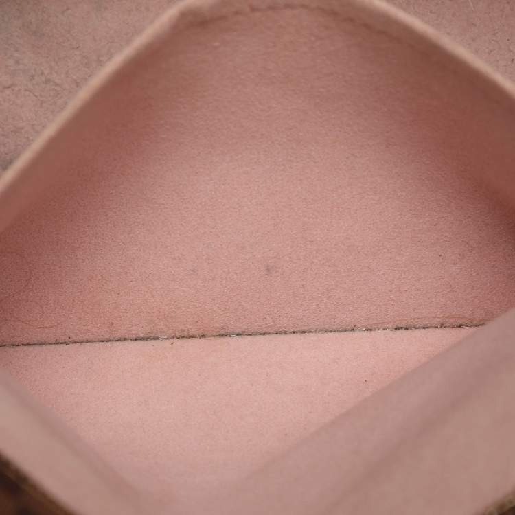 Pre Owned Louis Vuitton Jersey Magnolia Damier Ebene Canvas and Taurillon Leather Bag