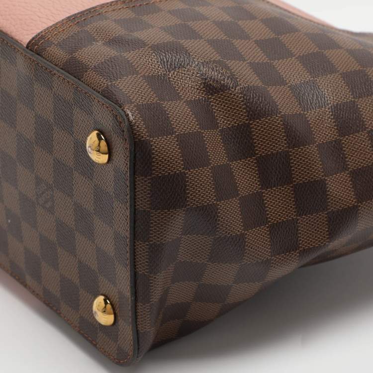 Pre Owned Louis Vuitton Jersey Magnolia Damier Ebene Canvas and Taurillon Leather Bag