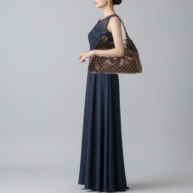 Pre Owned Louis Vuitton Sistina GM Damier Ebene Canvas Bag