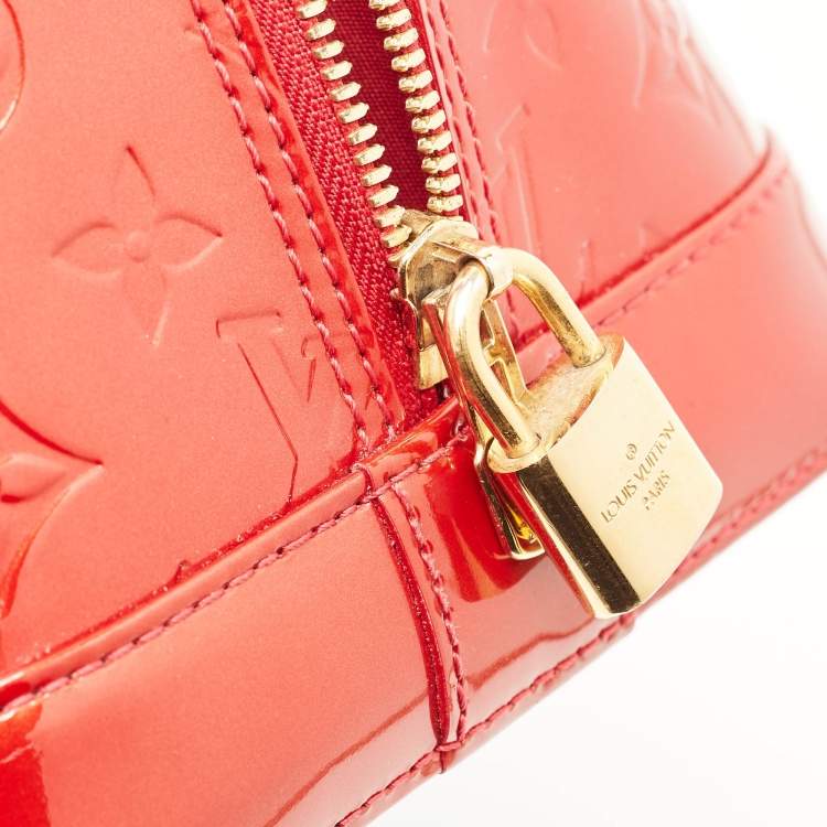 Pre Owned Louis Vuitton Alma GM Rpuge Grenadin Monogram Vernis Bag