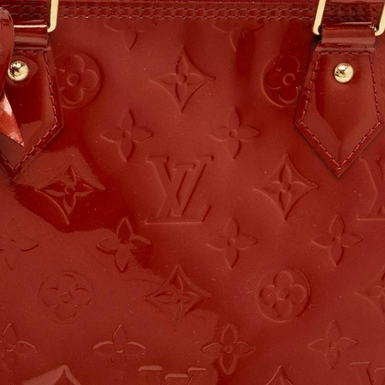 Pre Owned Louis Vuitton Alma GM Rpuge Grenadin Monogram Vernis Bag