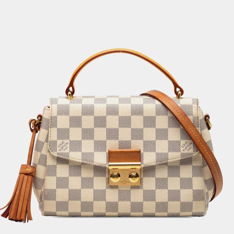 Pre Owned Louis Vuitton White Damier Azur Croisette