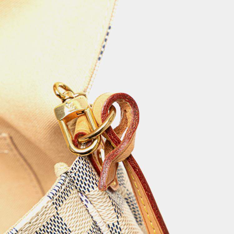 Pre Owned Louis Vuitton White Damier Azur Favorite MM