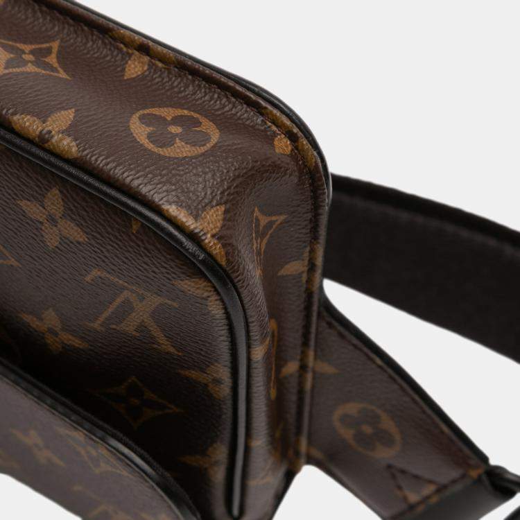 Pre Owned Louis Vuitton Brown Monogram S Lock Sling