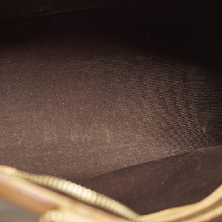 Pre Owned Louis Vuitton Brea GM Amarante Monogram Vernis Bag