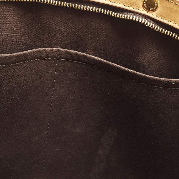 Pre Owned Louis Vuitton Brea GM Amarante Monogram Vernis Bag