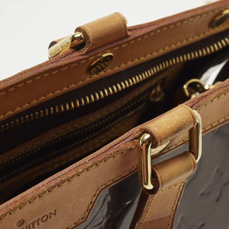 Pre Owned Louis Vuitton Brea GM Amarante Monogram Vernis Bag