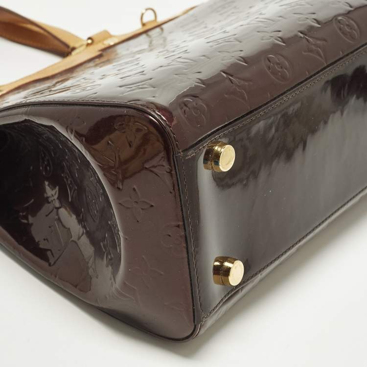 Pre Owned Louis Vuitton Brea GM Amarante Monogram Vernis Bag