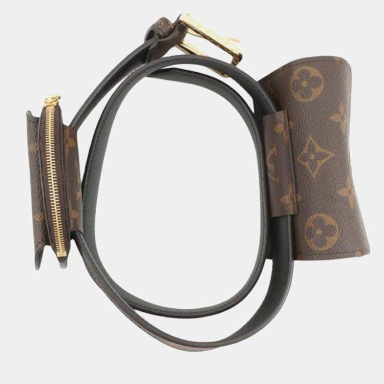 Pre Owned Louis Vuitton Brown Monogram Daily Multi Pocket 30mm Belt