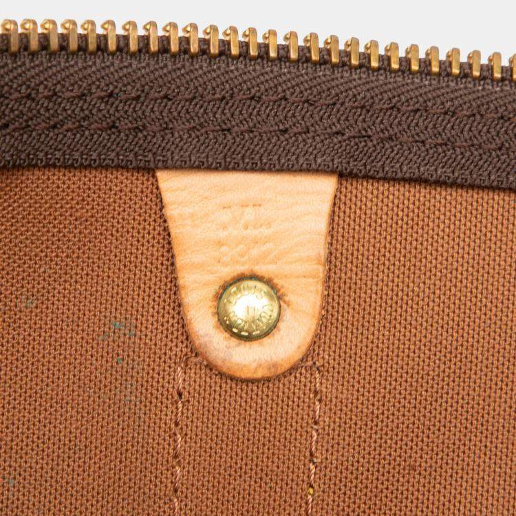 Pre Owned Louis Vuitton Brown Monogram Keepall Bandouliere 60