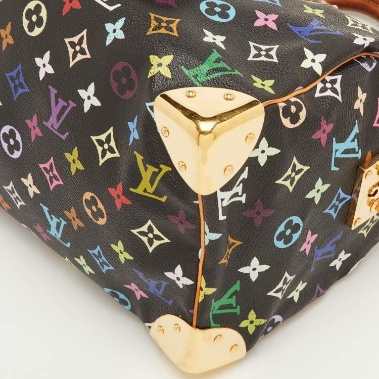 مملوكة مسبقًا Louis Vuitton Speedy 30 Black Monogram Multicolore Canvas Bag