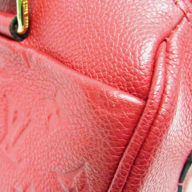مملوكة مسبقًا Louis Vuitton Empreinte Speedy Bandlier 25NM Shoulder Bag Cerise Red Color