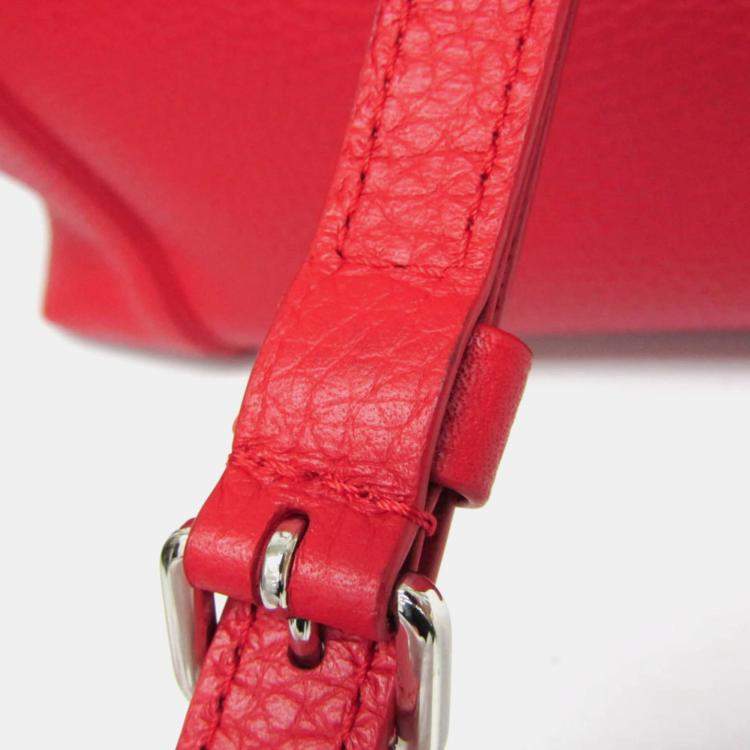 Pre Owned Louis Vuitton Parnassea Rockit PM Shoulder Bag Red Color