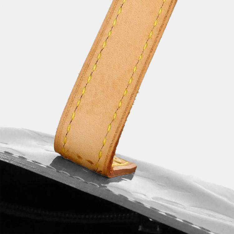 Pre Owned Louis Vuitton Reade PM Beige Monogram Vernis Leather Tote Bag