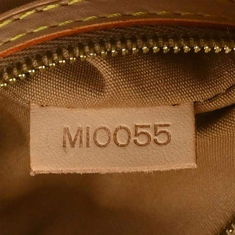 Pre Owned Louis Vuitton Reade PM Beige Monogram Vernis Leather Tote Bag