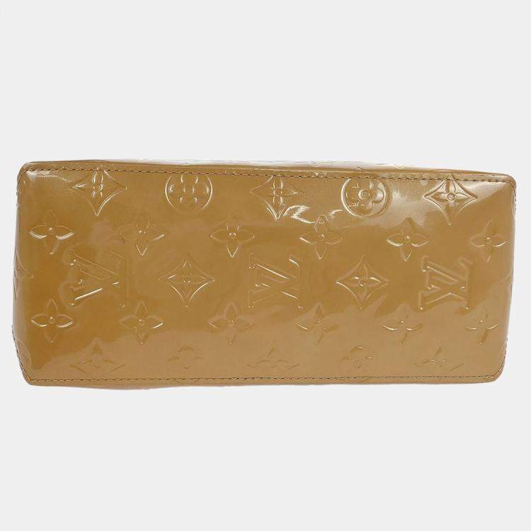 Pre Owned Louis Vuitton Reade PM Beige Monogram Vernis Leather Tote Bag