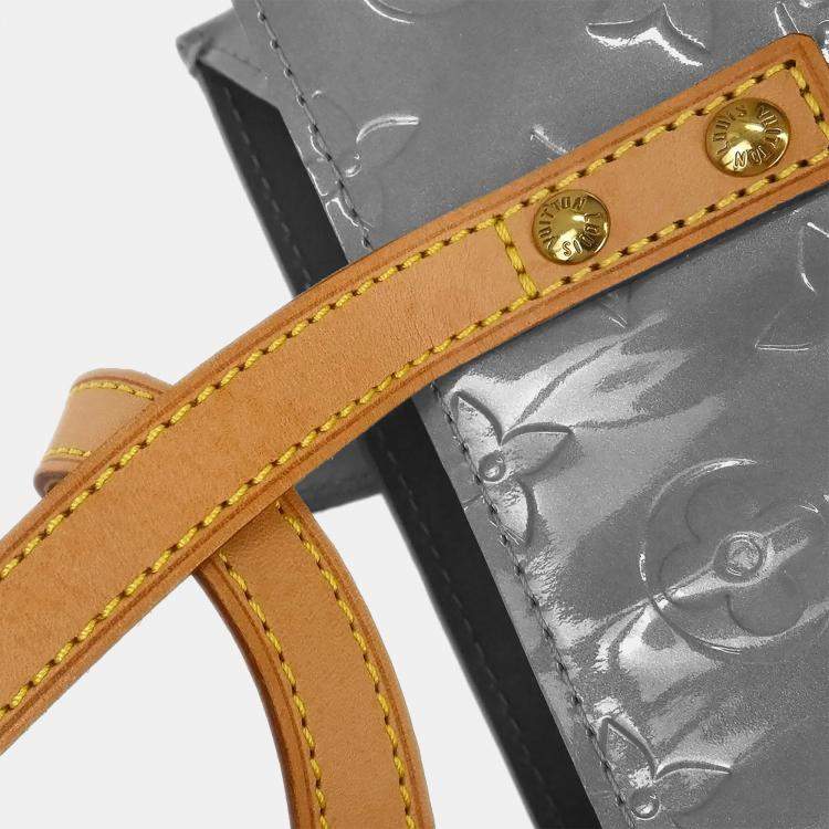 Pre Owned Louis Vuitton Reade PM Beige Monogram Vernis Leather Tote Bag