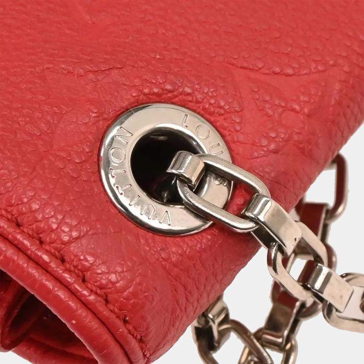 Pre Owned Louis Vuitton Saint Germain PM Pink Monogram Empreinte Leather Crossbody Bag