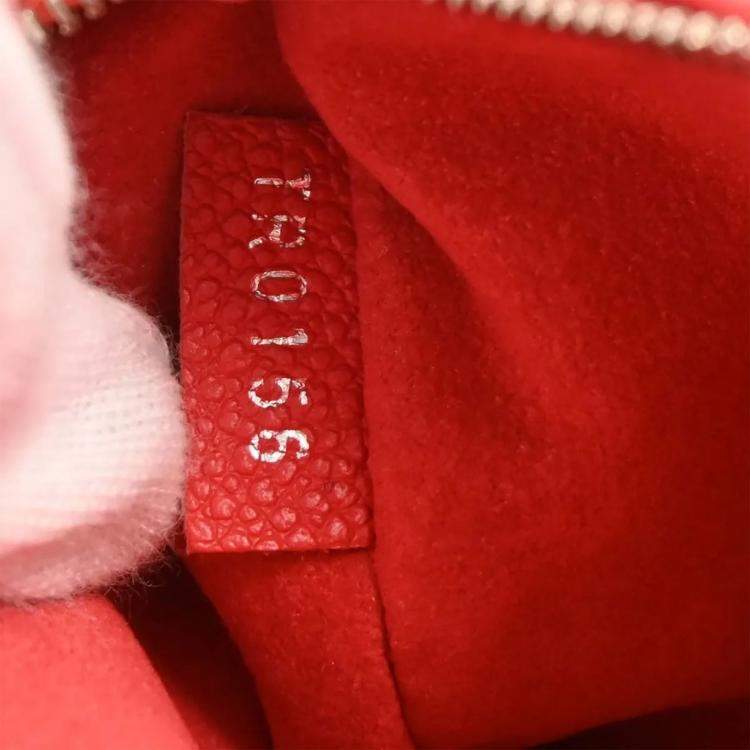 Pre Owned Louis Vuitton Saint Germain PM Pink Monogram Empreinte Leather Crossbody Bag