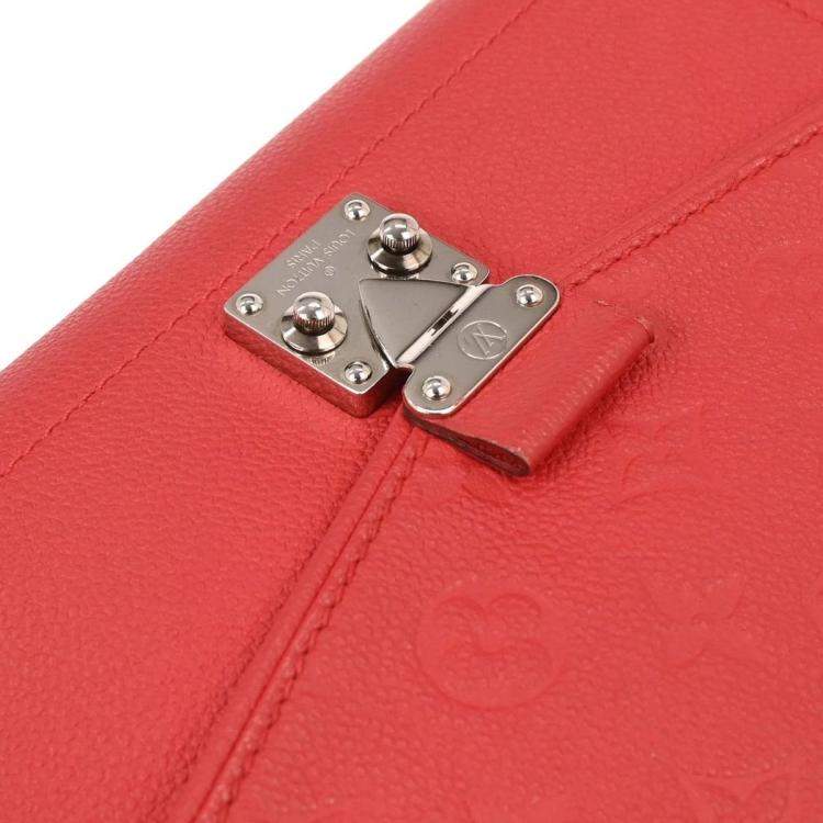 Pre Owned Louis Vuitton Saint Germain PM Pink Monogram Empreinte Leather Crossbody Bag