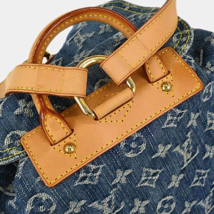 Pre Owned Louis Vuitton Blue Monogram Denim Sac a Dos GM Backpack