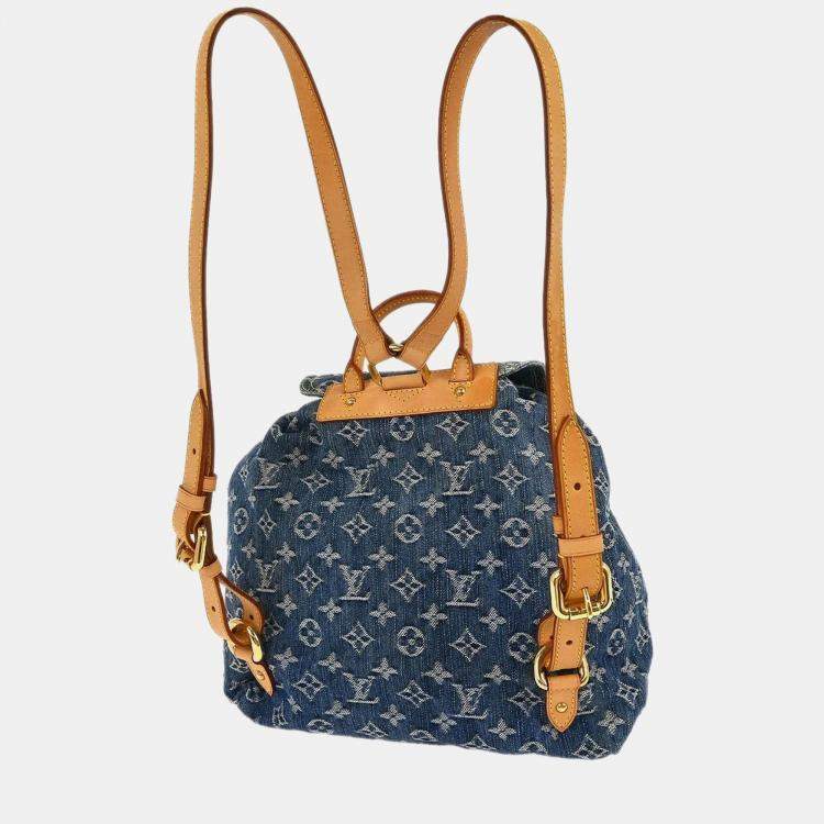 Pre Owned Louis Vuitton Blue Monogram Denim Sac a Dos GM Backpack