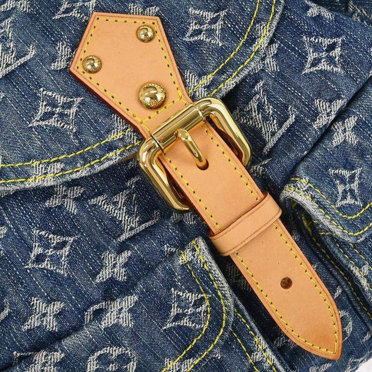 Pre Owned Louis Vuitton Blue Monogram Denim Sac a Dos GM Backpack