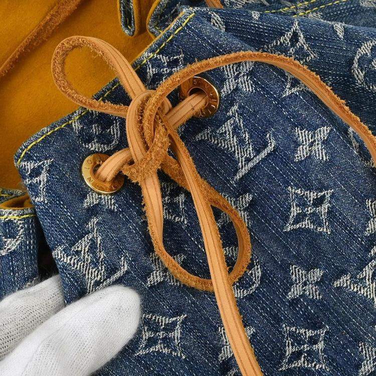 Pre Owned Louis Vuitton Blue Monogram Denim Sac a Dos GM Backpack