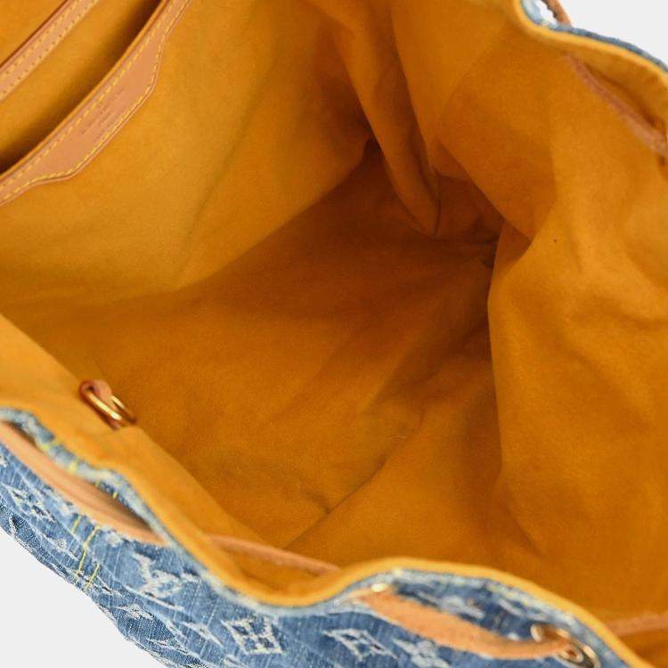 Pre Owned Louis Vuitton Blue Monogram Denim Sac a Dos GM Backpack