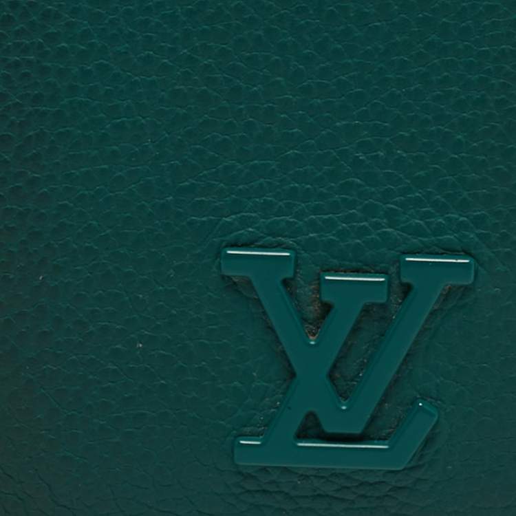 Pre Owned Louis Vuitton Aerogram Green Leather Pocket Organizer