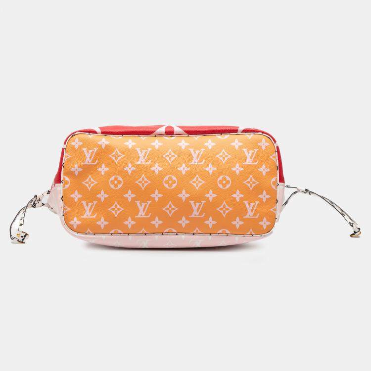 Pre Owned Louis Vuitton Red Monogram Giant Neverfull MM
