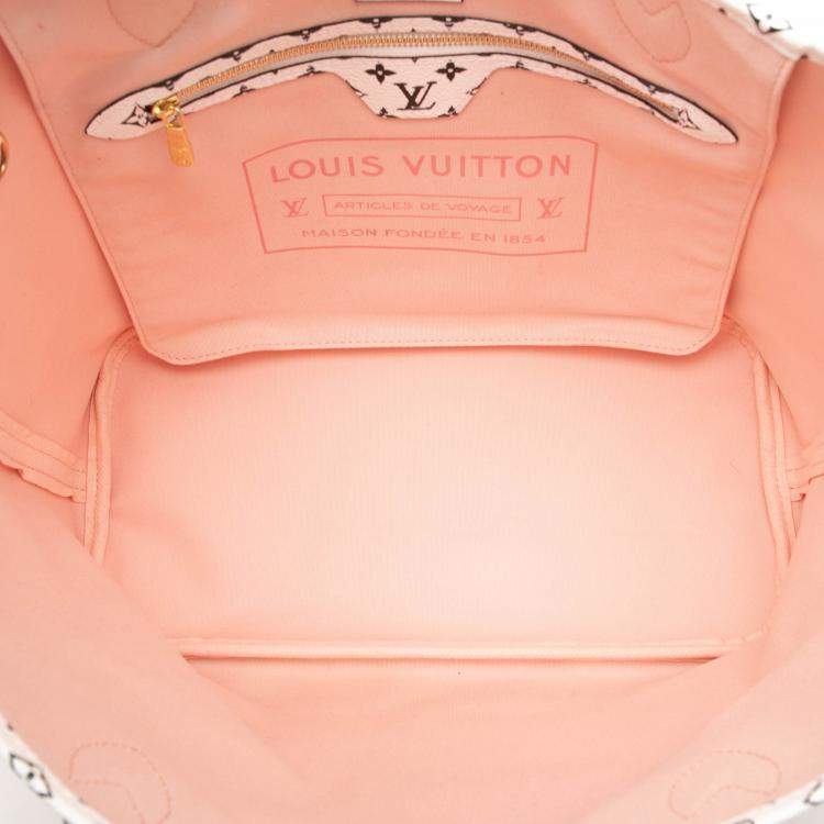 Pre Owned Louis Vuitton Red Monogram Giant Neverfull MM