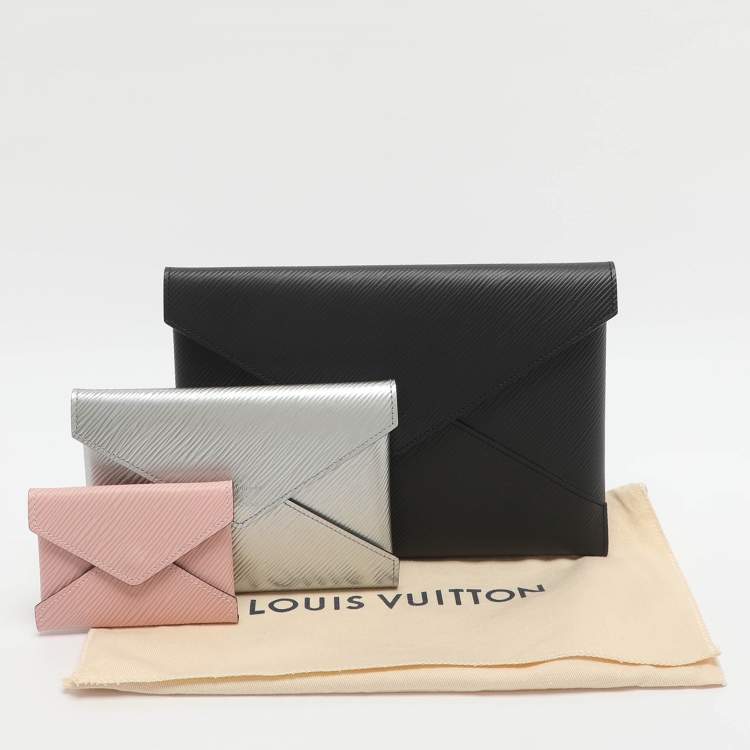 Pre Owned Louis Vuitton Kirigami Black Epi Leather Pochette