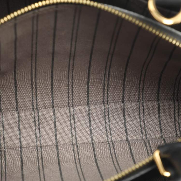 Pre Owned Louis Vuitton Montaigne BB Black Monogram Empreinte Leather Bag