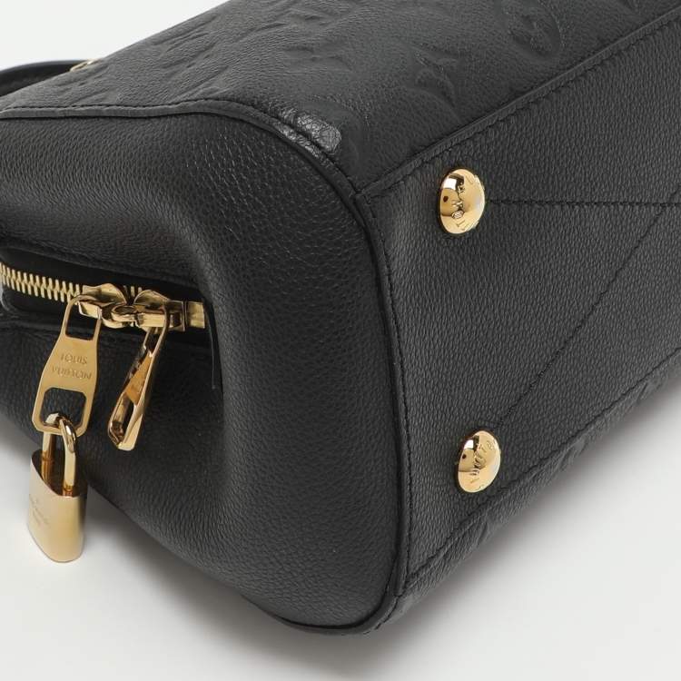 Pre Owned Louis Vuitton Montaigne BB Black Monogram Empreinte Leather Bag