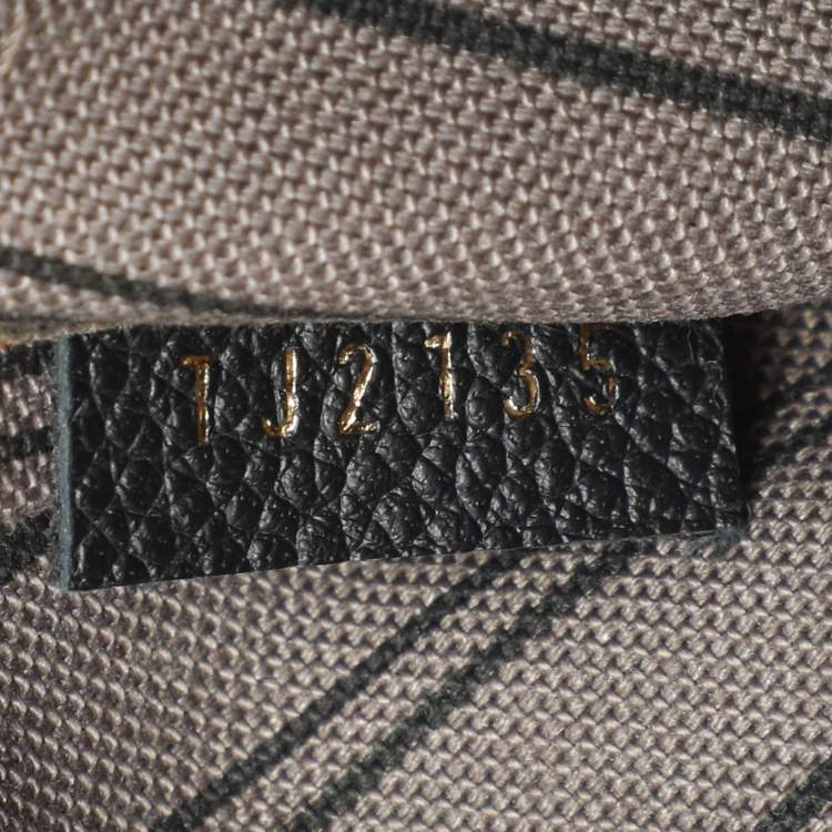 Pre Owned Louis Vuitton Montaigne BB Black Monogram Empreinte Leather Bag