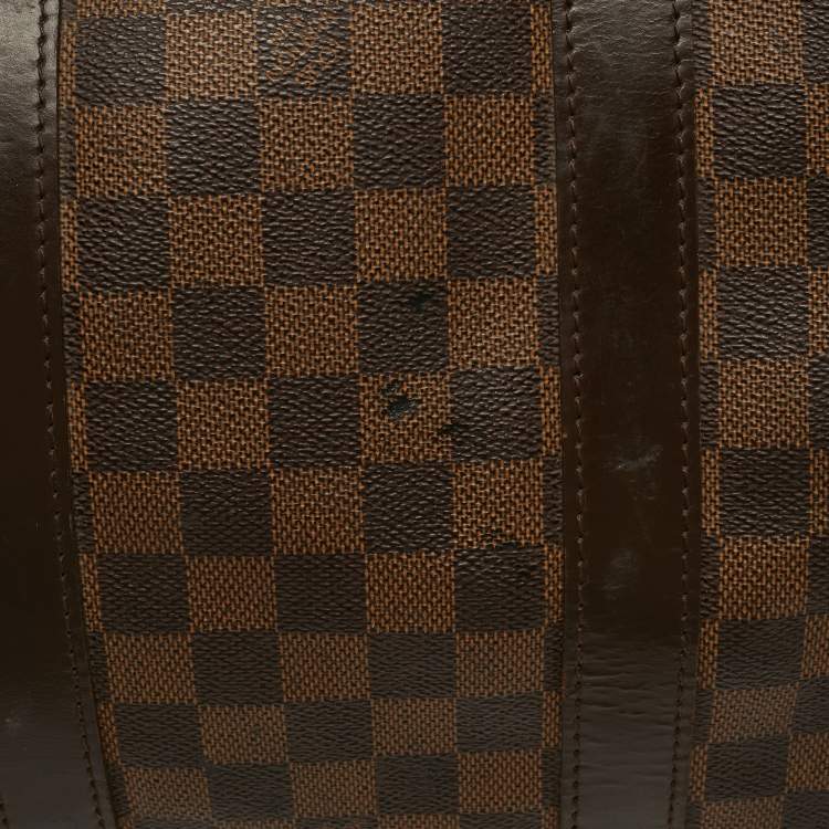 Pre Owned Louis Vuitton Keepall Bandouliere 45 Damier Ebene Canvas Bag