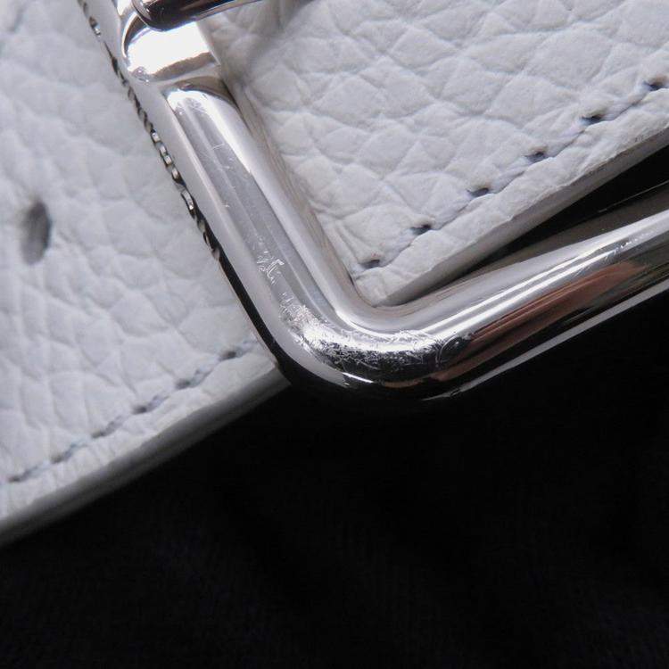 Pre Owned Louis Vuitton Lvxyk Maxi Bumbag Yayoi Kusama White/Blue Monogram Taurillon Leather