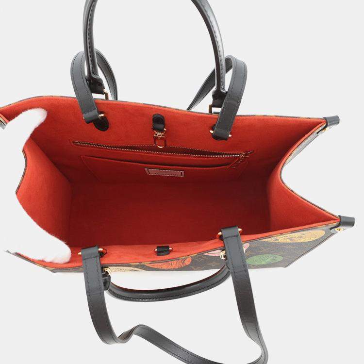 Pre Owned Louis Vuitton Onthego Fornasetti Multicolor Monogram / Cameo Size Mm