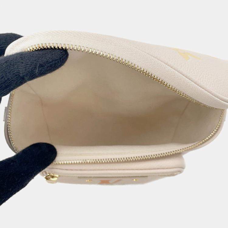 Pre Owned Louis Vuitton Mini Bumbag Ivory Monogram Empreinte Leather By The Pool